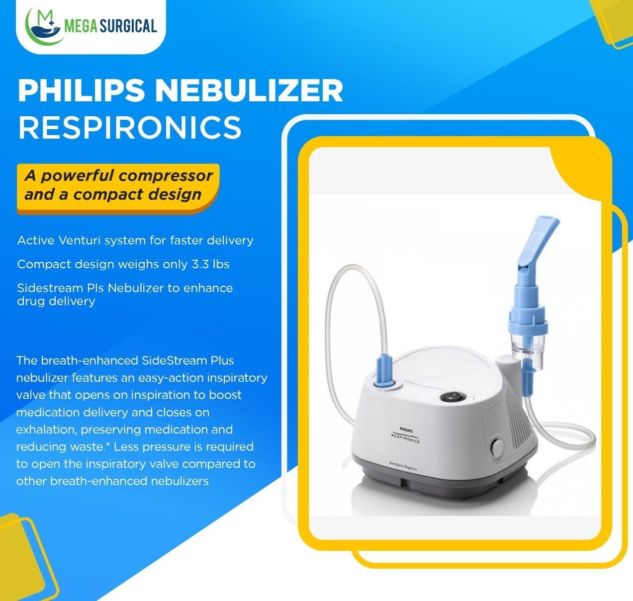 Nebulizer Philips (Respironics) – Compressor System – White