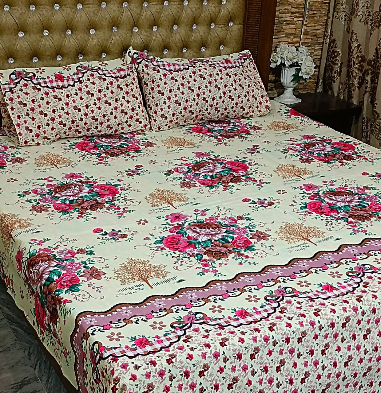 Export cotton king size bedsheet