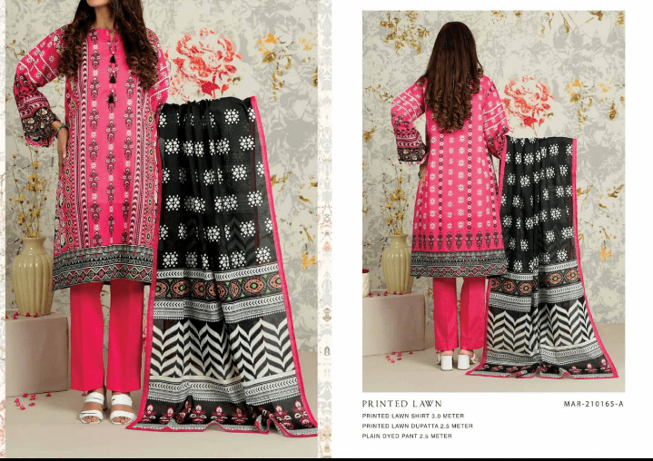 PRINTED LAWN 3piece check articles