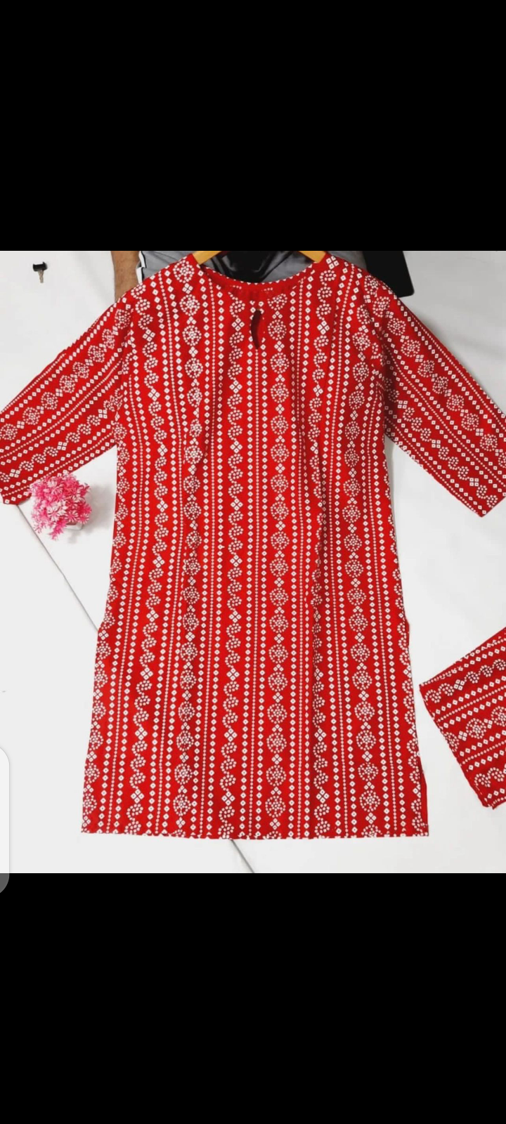 2 Piece Linen Stitiched Chunari Print