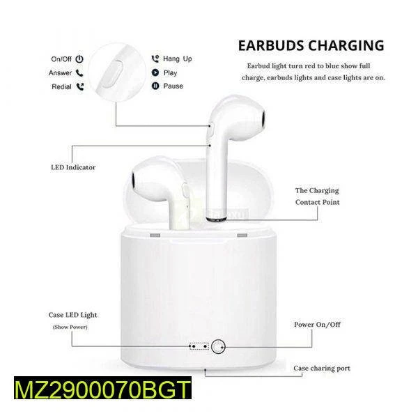 Wireless Earphones I7S TWS (White)