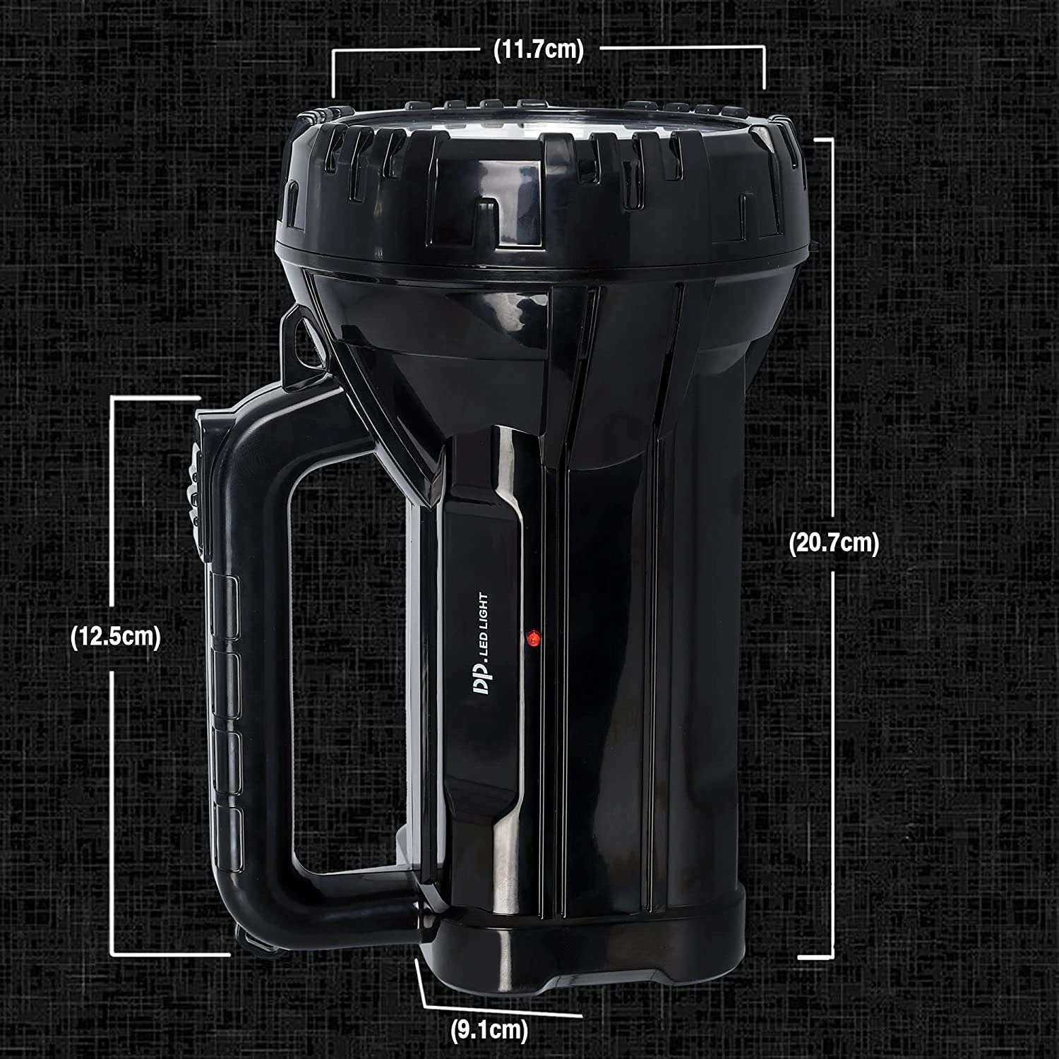 Rechargeable Bright LED Flashlight Torch 75W High Powered Searchlight Built-In Battery