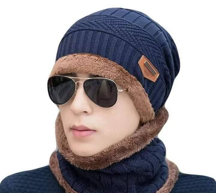 Wool Cap With Neck Warmer