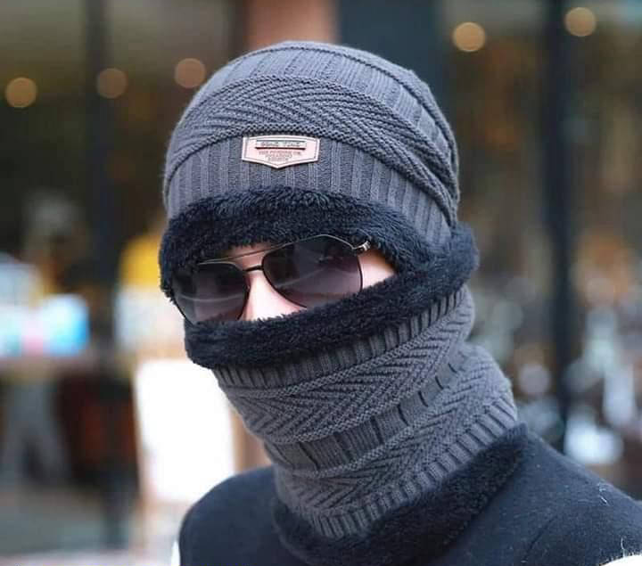 Wool Cap With Neck Warmer