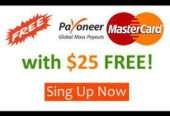 Payoneer Account Sign Up & get 25$