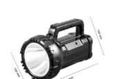 Rechargeable Bright LED Flashlight Torch 75W High Powered Searchlight Built-In Battery