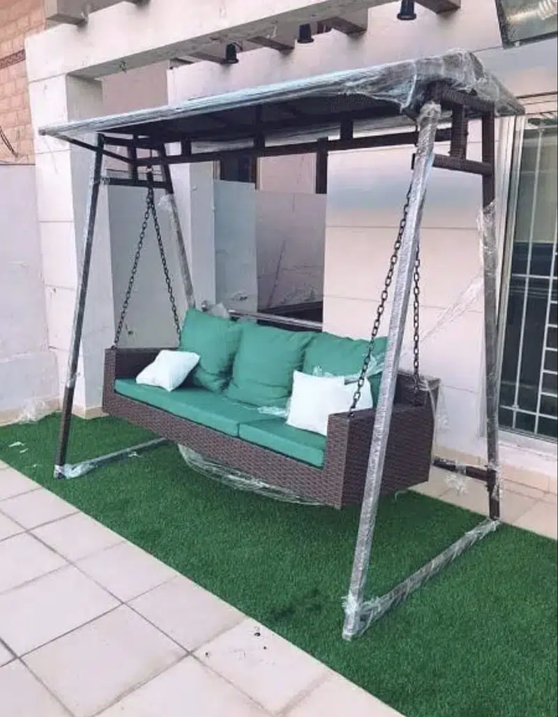 Outdoor Rattan Swing Sofas, Garden Park Terrace Patio Cane Jhoola Seat