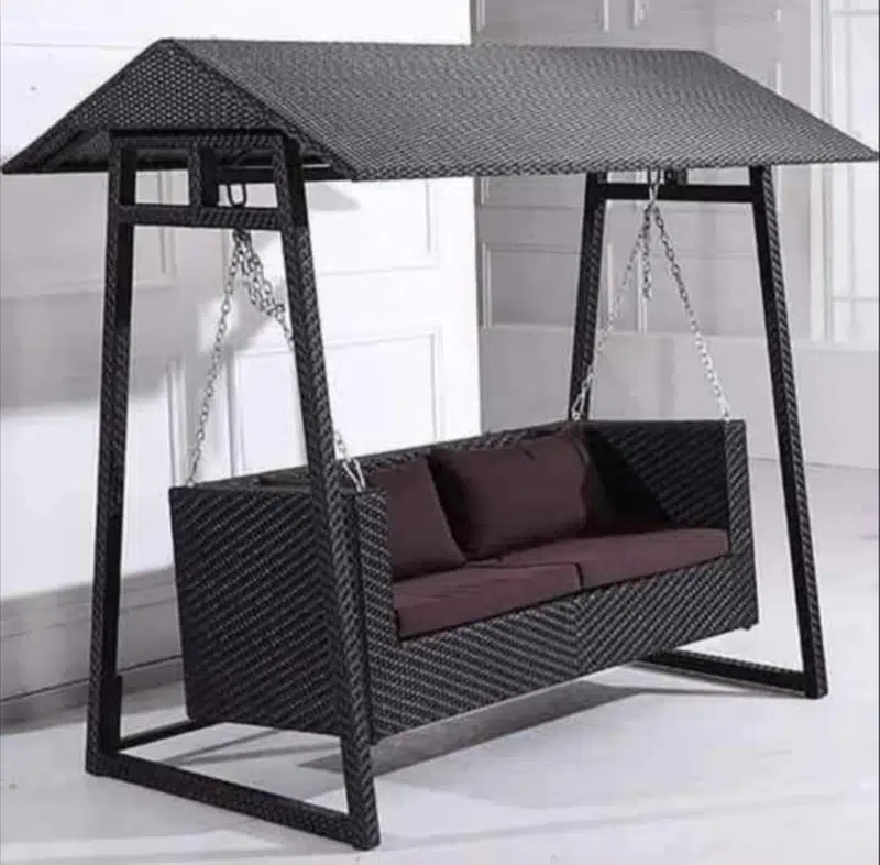 Outdoor Rattan Swing Sofas, Garden Park Terrace Patio Cane Jhoola Seat