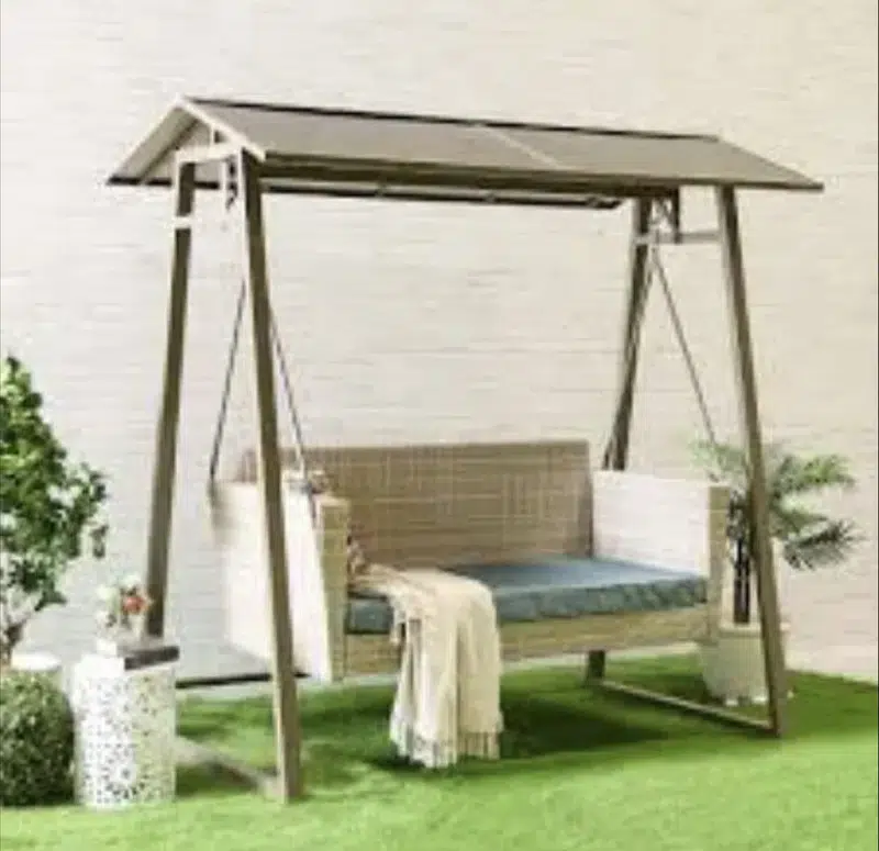 Outdoor Rattan Swing Sofas, Garden Park Terrace Patio Cane Jhoola Seat