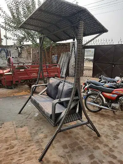 Outdoor Rattan Swing Sofas, Garden Park Terrace Patio Cane Jhoola Seat