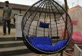 Outdoor Rattan Swing Sofas, Garden Park Terrace Patio Cane Jhoola Seat