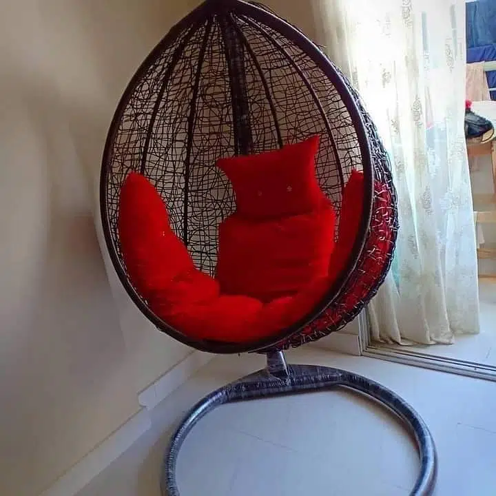 Outdoor Rattan Swing Sofas, Garden Park Terrace Patio Cane Jhoola Seat