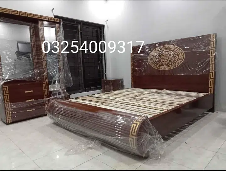 Double bed / bed set /gloss paint bed / Furniture