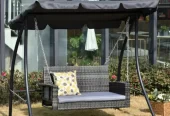 Outdoor Rattan Swing Sofas, Garden Park Terrace Patio Cane Jhoola Seat