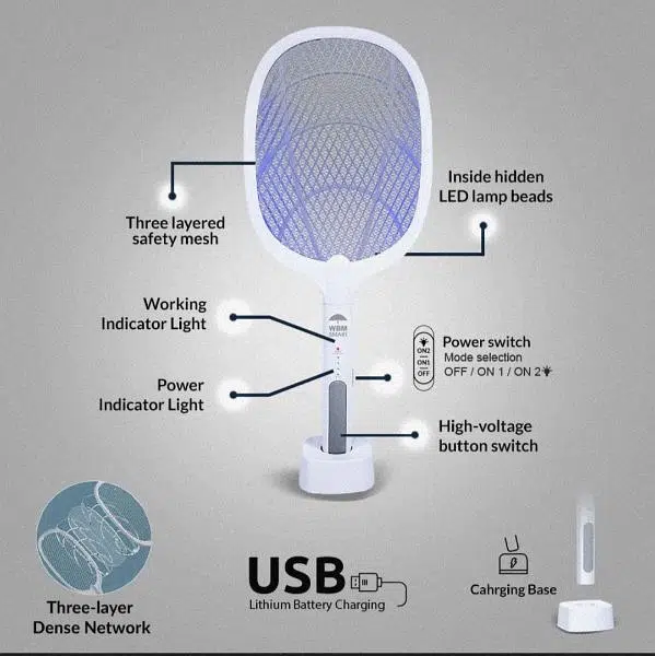 mosquito killer racket 2 in 1 (free home delivery)