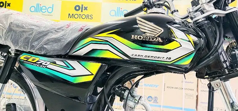 Honda CD70 Red Black 2023 Model Brand New available at Allied Traders