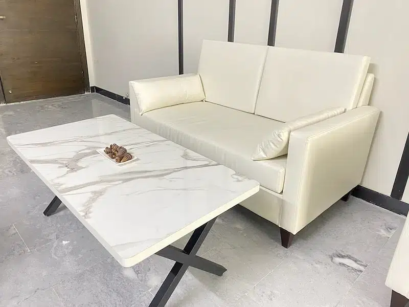 4 seater sofa set With table, single Italian Sofa