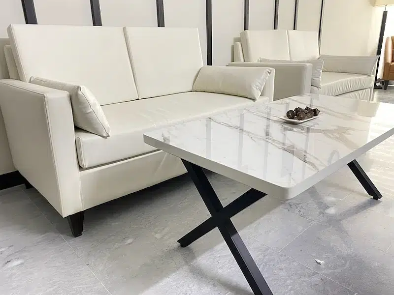4 seater sofa set With table, single Italian Sofa