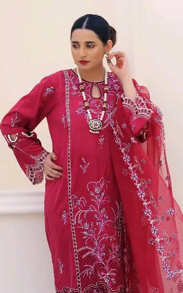 women’s wear unstitch 3 Piece Viscose / Digital Printed, Embroidered