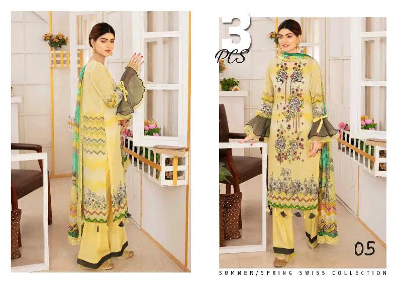 women’s wear unstitch 3 Piece Viscose / Digital Printed, Embroidered