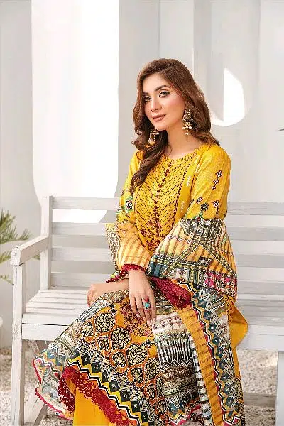 women’s wear unstitch 3 Piece Viscose / Digital Printed, Embroidered