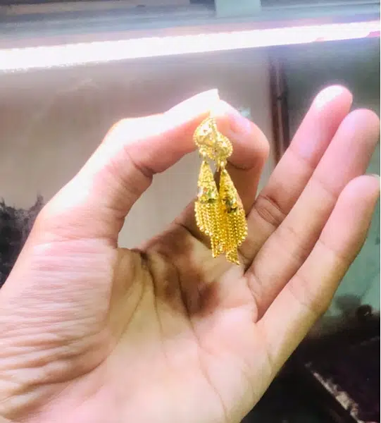 pure gold madrasi jhumke