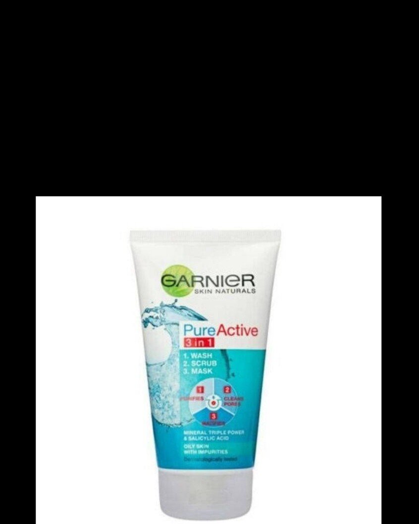Garnier 3 in 1 Face Wash scrub and Mask