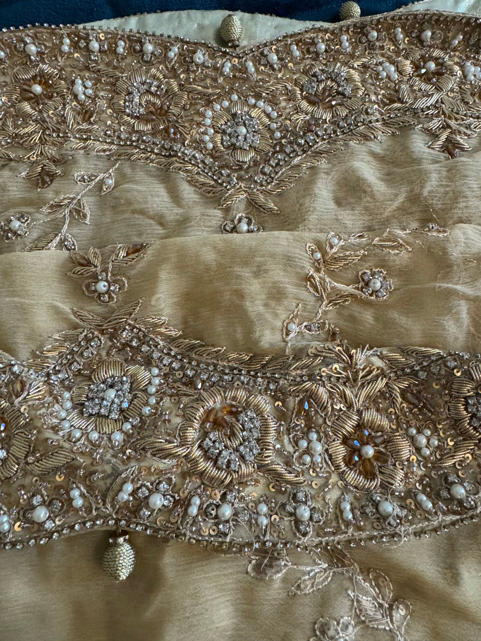 Bridal Lehnga with Full heavy front open gown