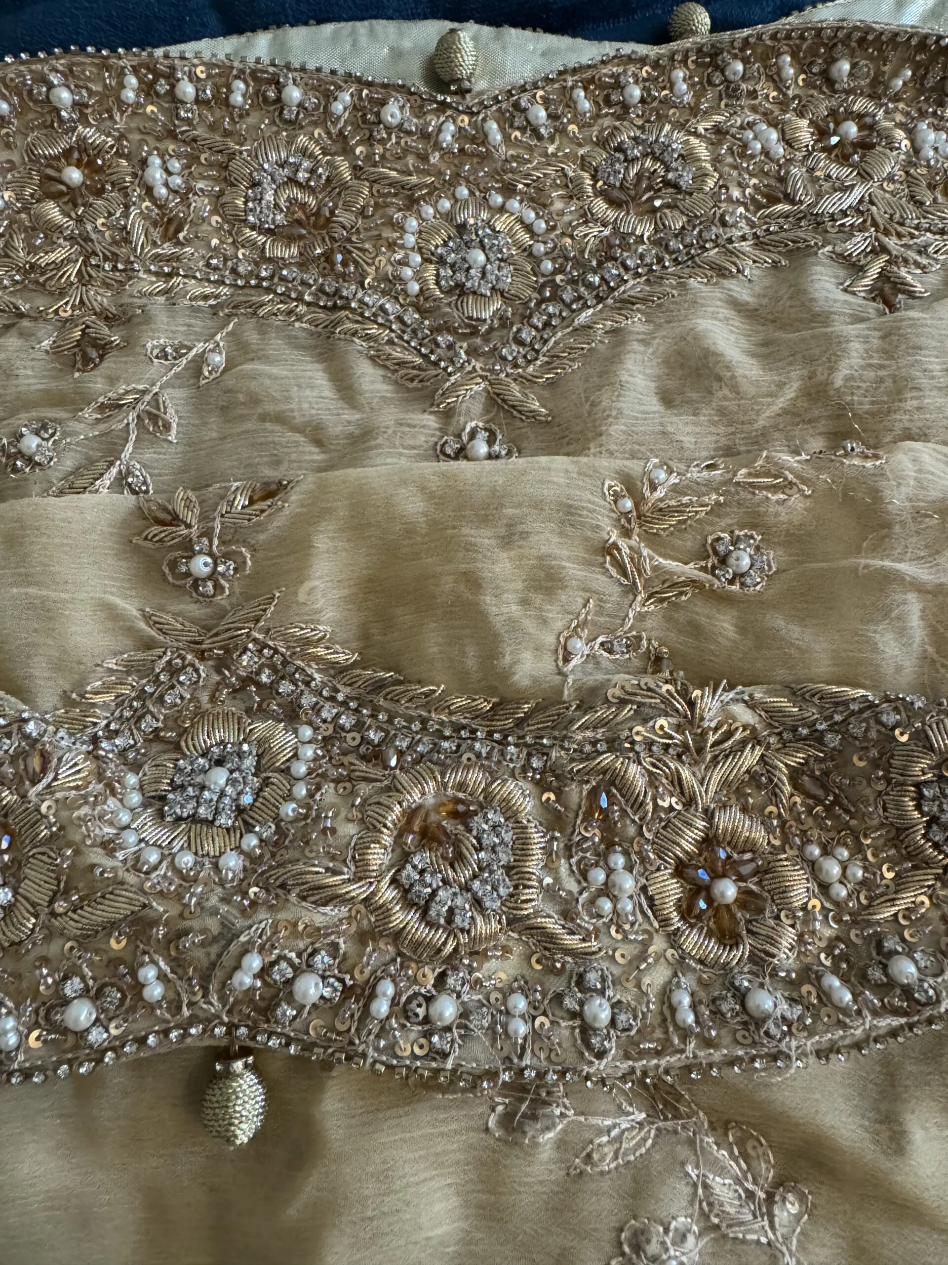 Bridal Lehnga with Full heavy front open gown