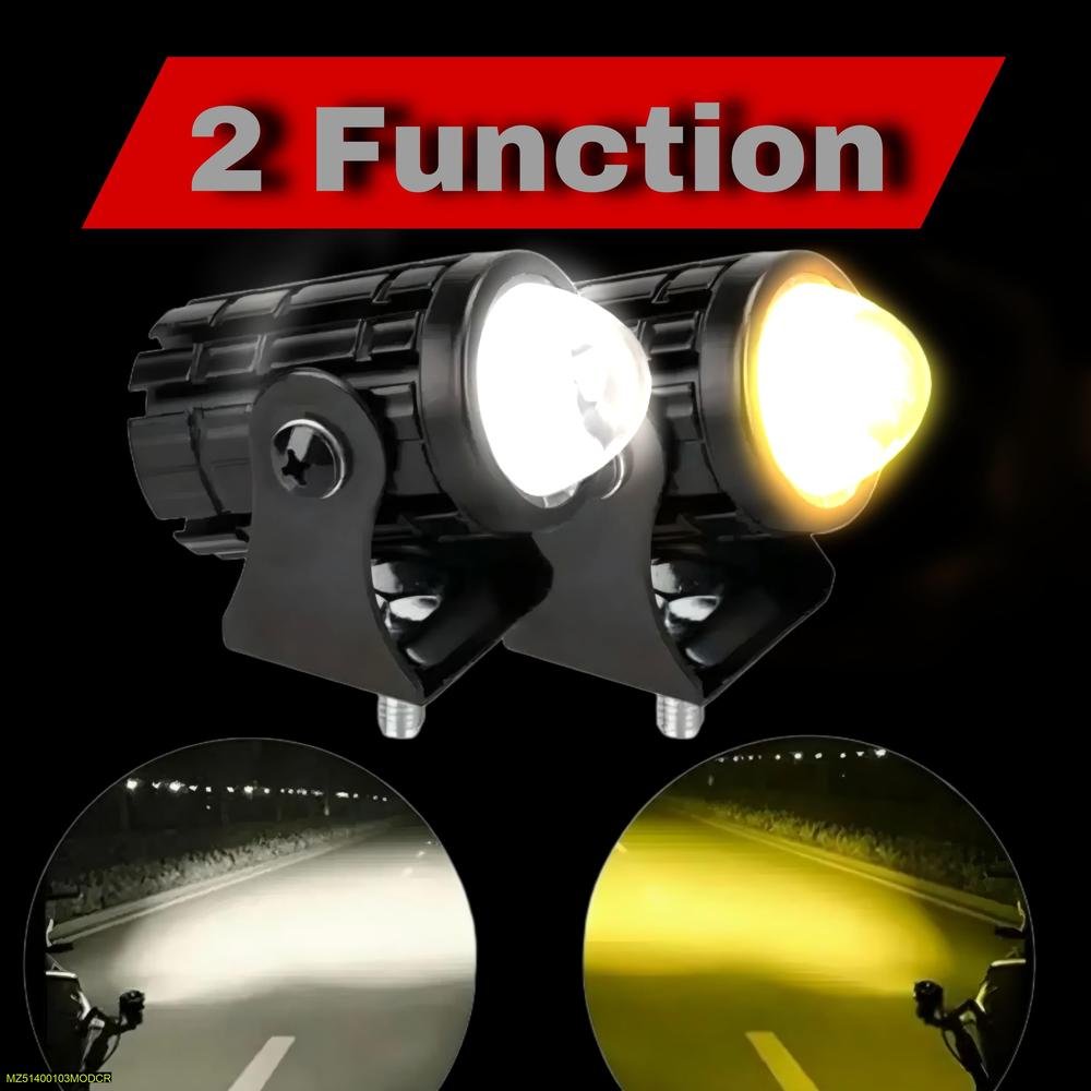 Dual color bike led foog light