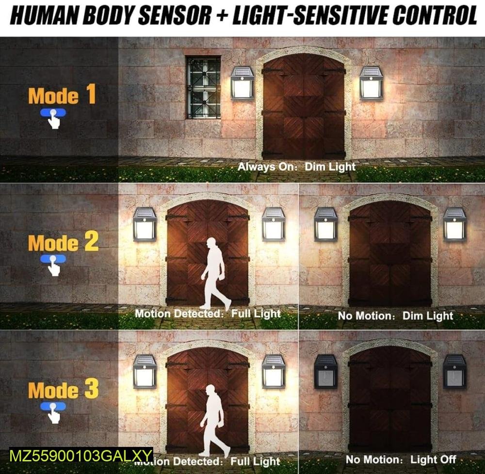 Soler motion sensor outdoor wall light