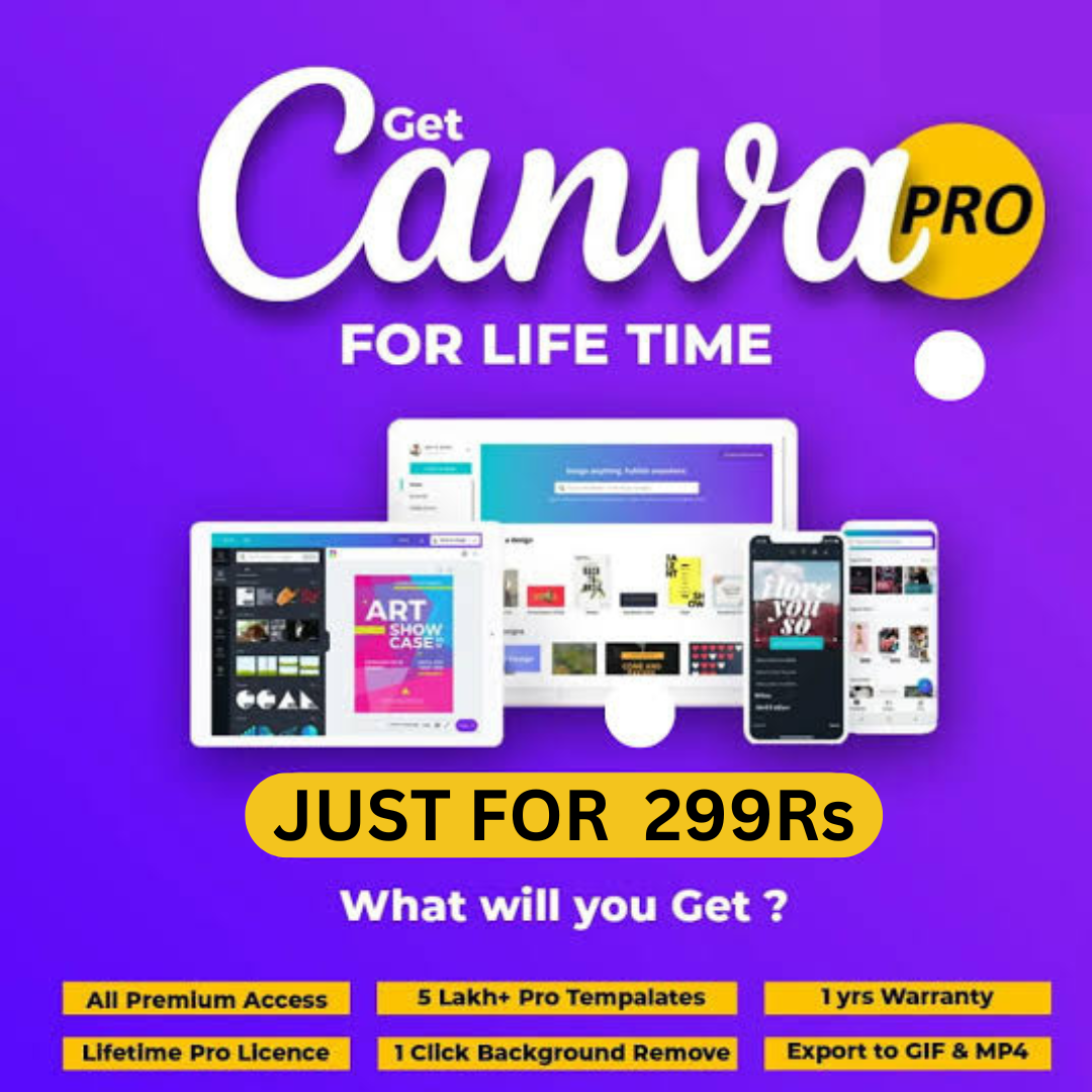 canva pro account lifetime on your email with guarantee